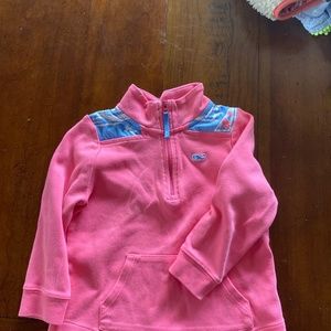 Vinyard Vines bright pink zip up
